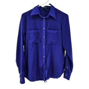 Lauren Ralph Lauren Women's Purple Button-Down Shirt - XS